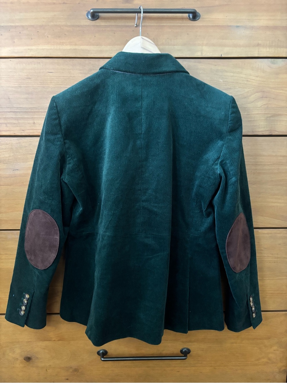 Ann Taylor Petite Hutton Forest Green Corduroy Tailored Blazer - Picture 2 of 7